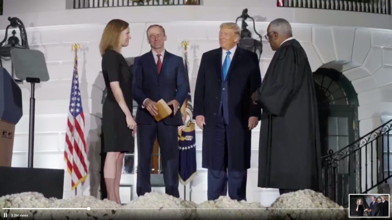 Clarence Thomas Swears in Newest Racist Supreme Court Justice